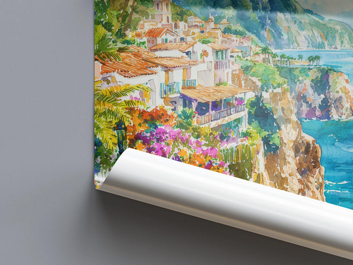 Acapulco Watercolor Poster Wall Art Acapulco Wall Hanging Home Décor Acapulco Gift Art Lovers Mexico Wall Art