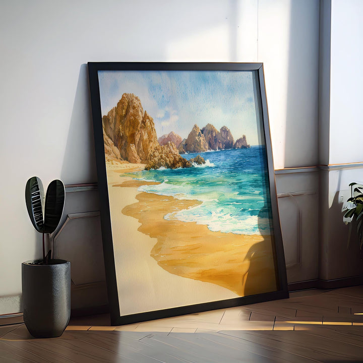 Los Cabos Watercolor Poster Wall Art Los Cabos Wall Hanging Home Décor Los Cabos Gift Art Lovers Mexico Wall Art