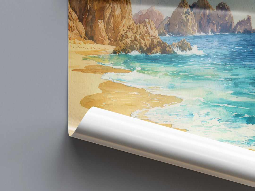 Los Cabos Watercolor Poster Wall Art Los Cabos Wall Hanging Home Décor Los Cabos Gift Art Lovers Mexico Wall Art