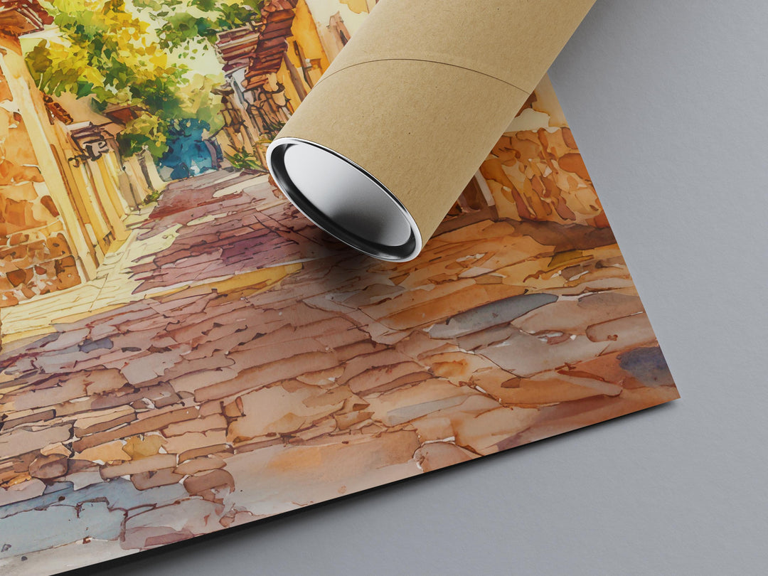 Oaxaca City Watercolor Poster Wall Art Oaxaca City Wall Hanging Home Décor Oaxaca City Gift Art Lovers Mexico Wall Art