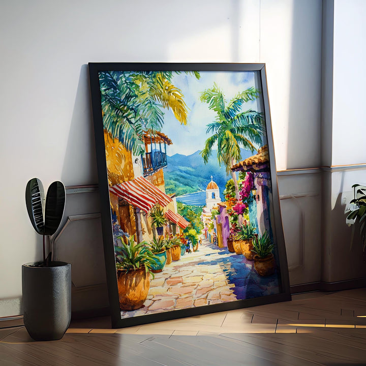 Sayulita Watercolor Poster Wall Art Sayulita Wall Hanging Home Décor Sayulita Gift Art Lovers Mexico Wall Art