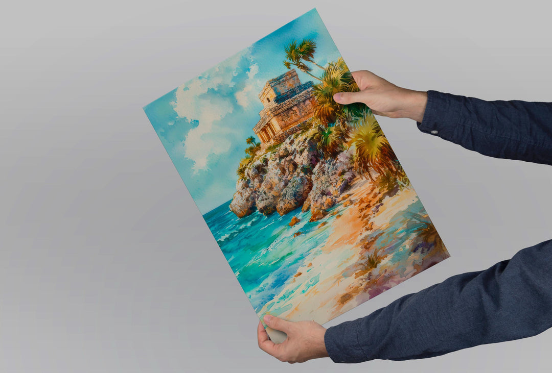 Tulum Watercolor Poster Wall Art Tulum Wall Hanging Home Décor Tulum Gift Art Lovers Mexico Wall Art