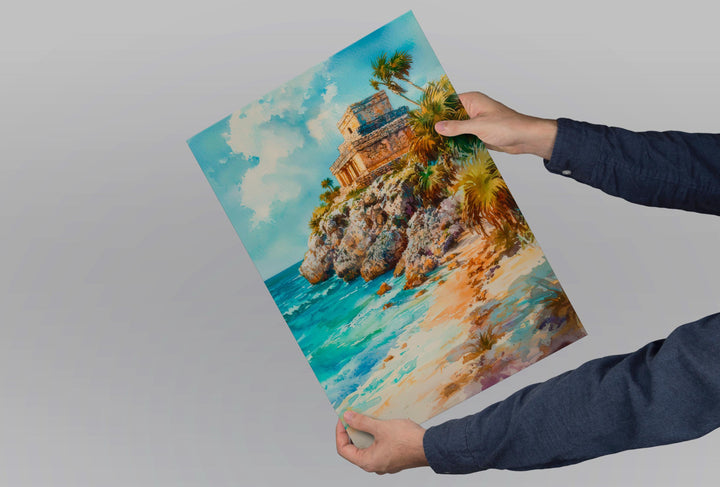 Tulum Watercolor Poster Wall Art Tulum Wall Hanging Home Décor Tulum Gift Art Lovers Mexico Wall Art