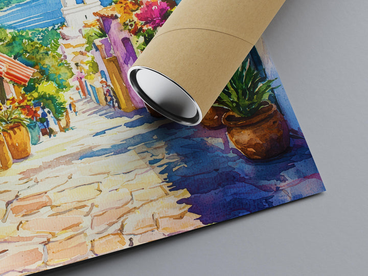 Tulum Watercolor Poster Wall Art Tulum Wall Hanging Home Décor Tulum Gift Art Lovers Mexico Wall Art