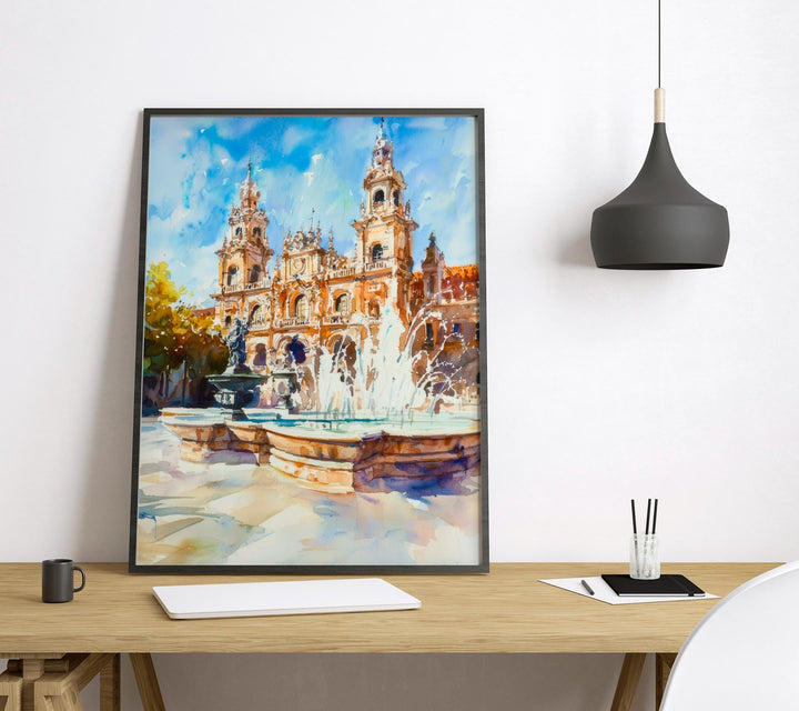 Valladolid Watercolor Poster Wall Art Valladolid Wall Hanging Home Décor Valladolid Gift Art Lovers Mexico Wall Art