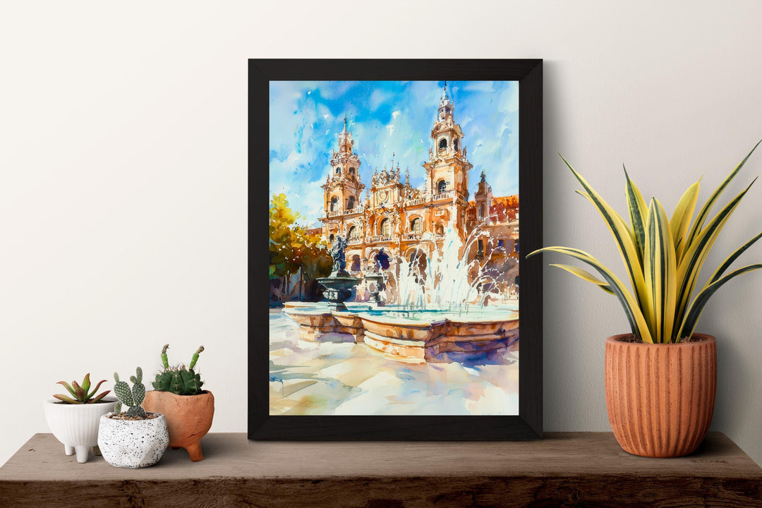 Valladolid Watercolor Poster Wall Art Valladolid Wall Hanging Home Décor Valladolid Gift Art Lovers Mexico Wall Art