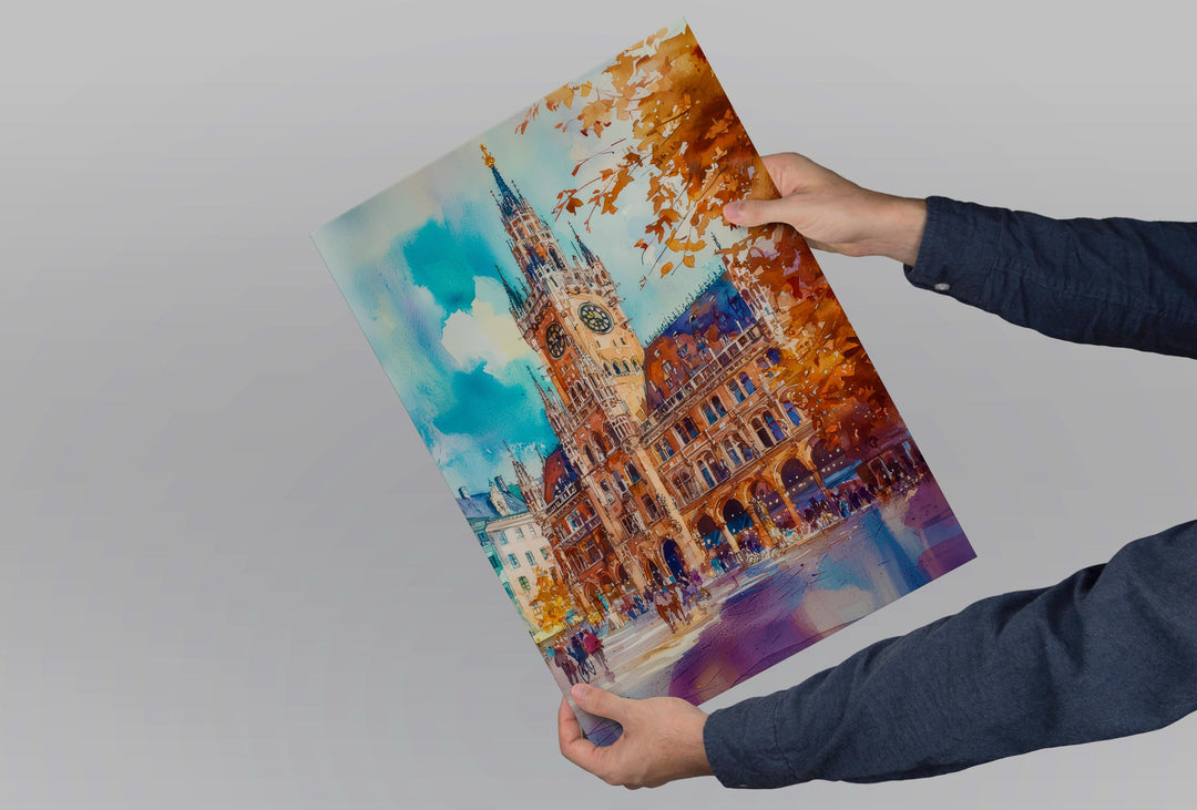 Munich Watercolor Poster Wall Art Munich Wall Hanging Home Décor Munich Gift Art Lovers Germany Wall Art