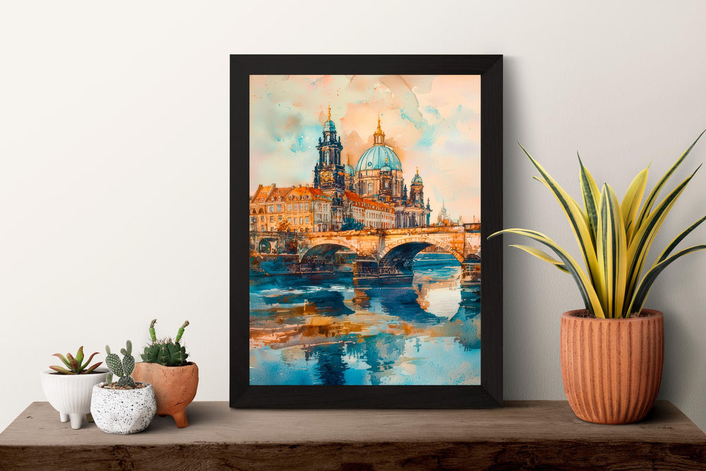 Dresden Watercolor Poster Wall Art Dresden Wall Hanging Home Décor Dresden Gift Art Lovers Germany Wall Art