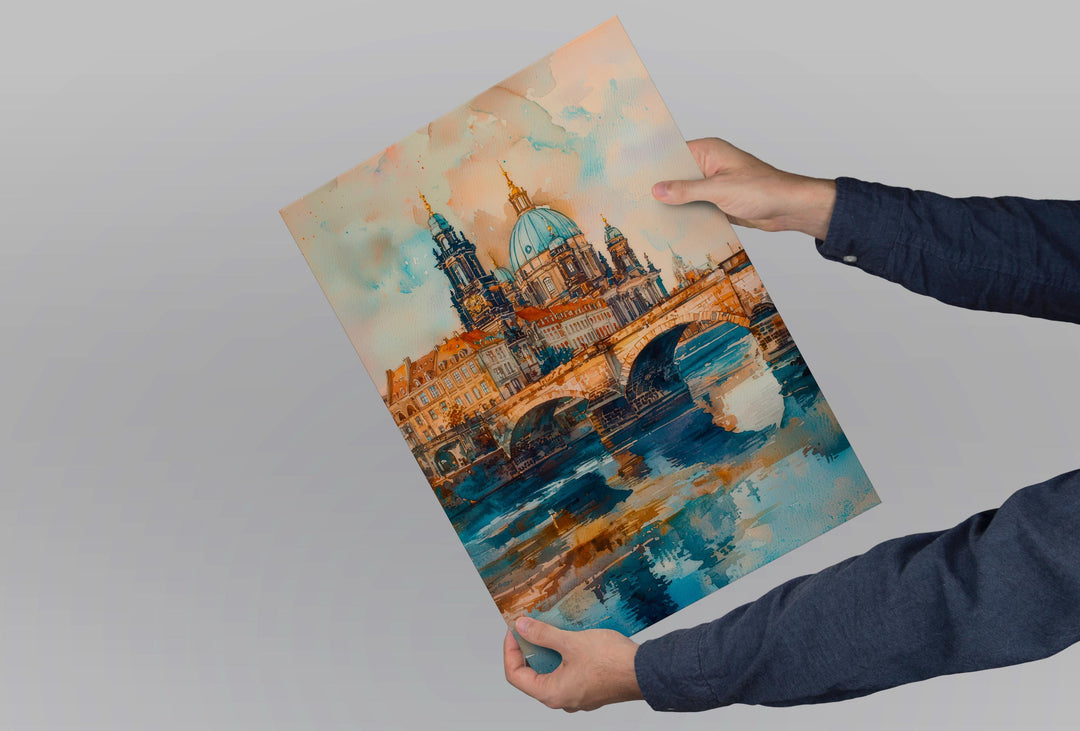 Dresden Watercolor Poster Wall Art Dresden Wall Hanging Home Décor Dresden Gift Art Lovers Germany Wall Art