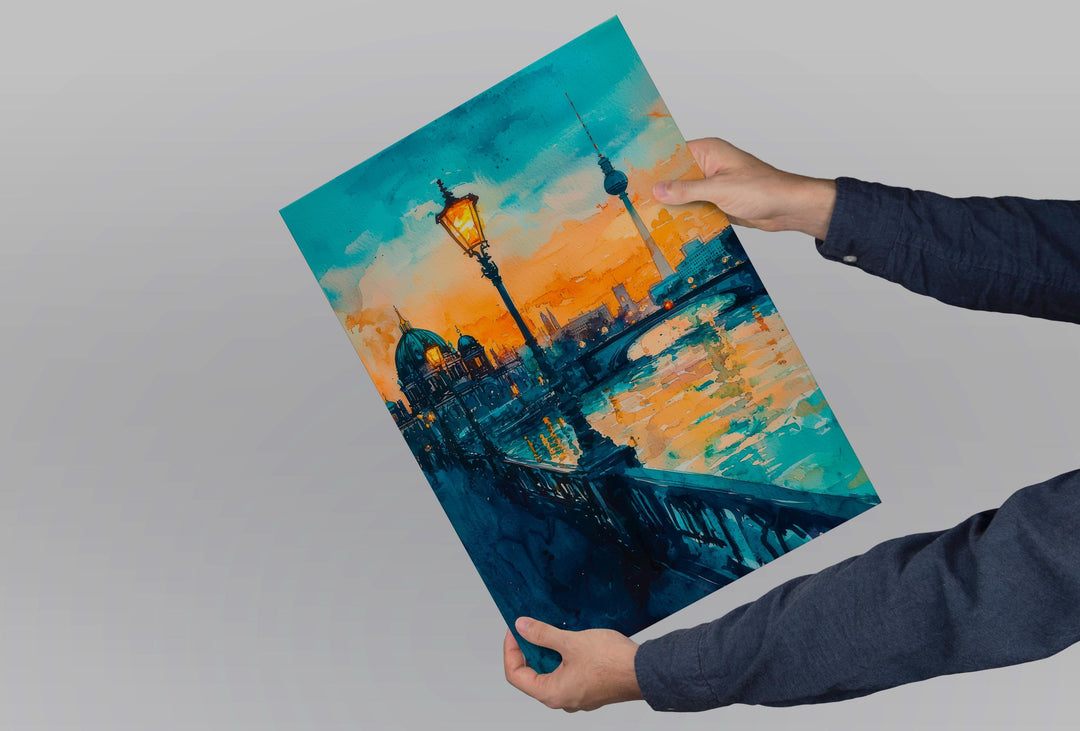 Berlin Watercolor Poster Wall Art Berlin Wall Hanging Home Décor Berlin Gift Art Lovers Germany Wall Art