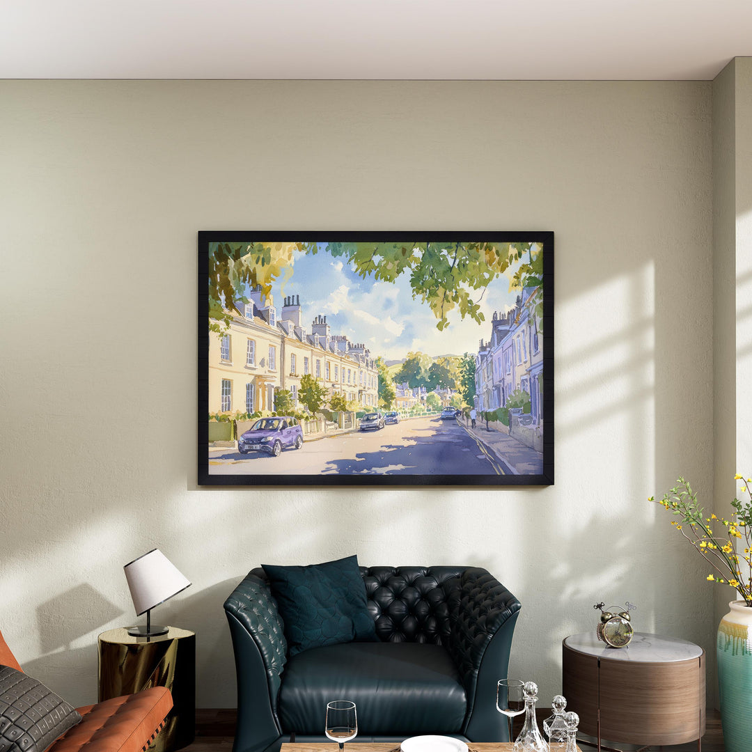 Cheltenham Watercolor Poster Landscape Wall Art Cheltenham Wall Hanging Home Décor Cheltenham Gift Art Lovers United Kingdom Wall Art