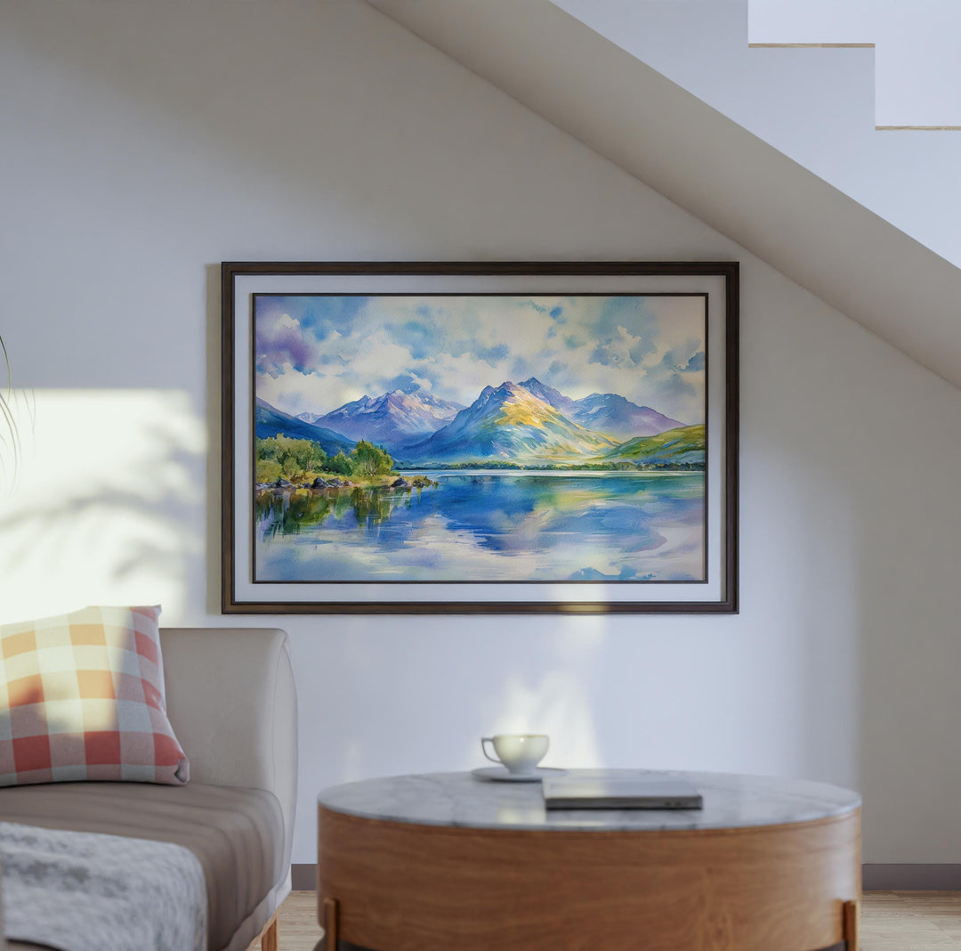 Ben Nevis Watercolor Poster Landscape Wall Art Ben Nevis Wall Hanging Home Décor Ben Nevis Gift Art Lovers Scotland Wall Art