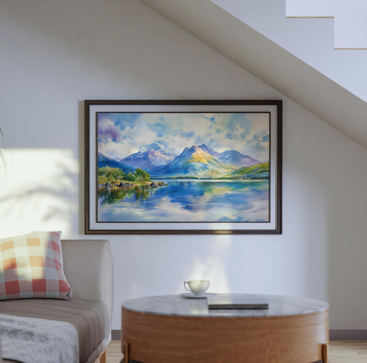 Ben Nevis Watercolor Poster Landscape Wall Art Ben Nevis Wall Hanging Home Décor Ben Nevis Gift Art Lovers Scotland Wall Art