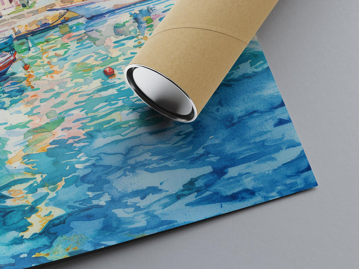 Agios Nikolaos Watercolor Poster Wall Art Agios Nikolaos Wall Hanging Home Décor Agios Nikolaos Gift Art Lovers Greece Wall Art