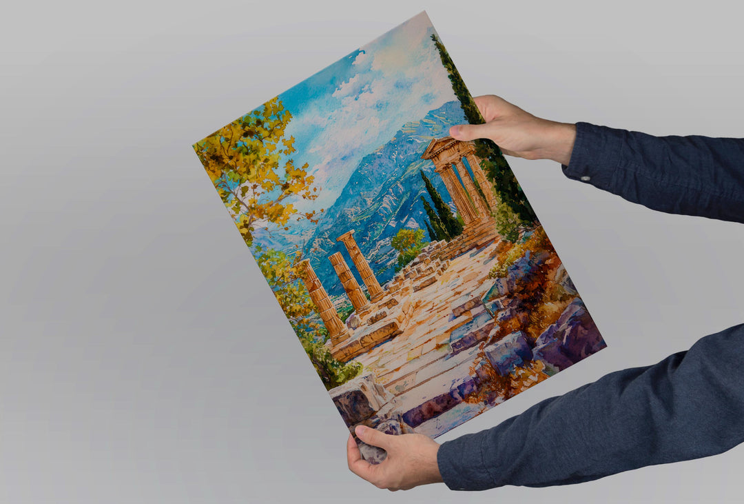 Delphi Watercolor Poster Wall Art Delphi Wall Hanging Home Décor Delphi Gift Art Lovers Greece Wall Art
