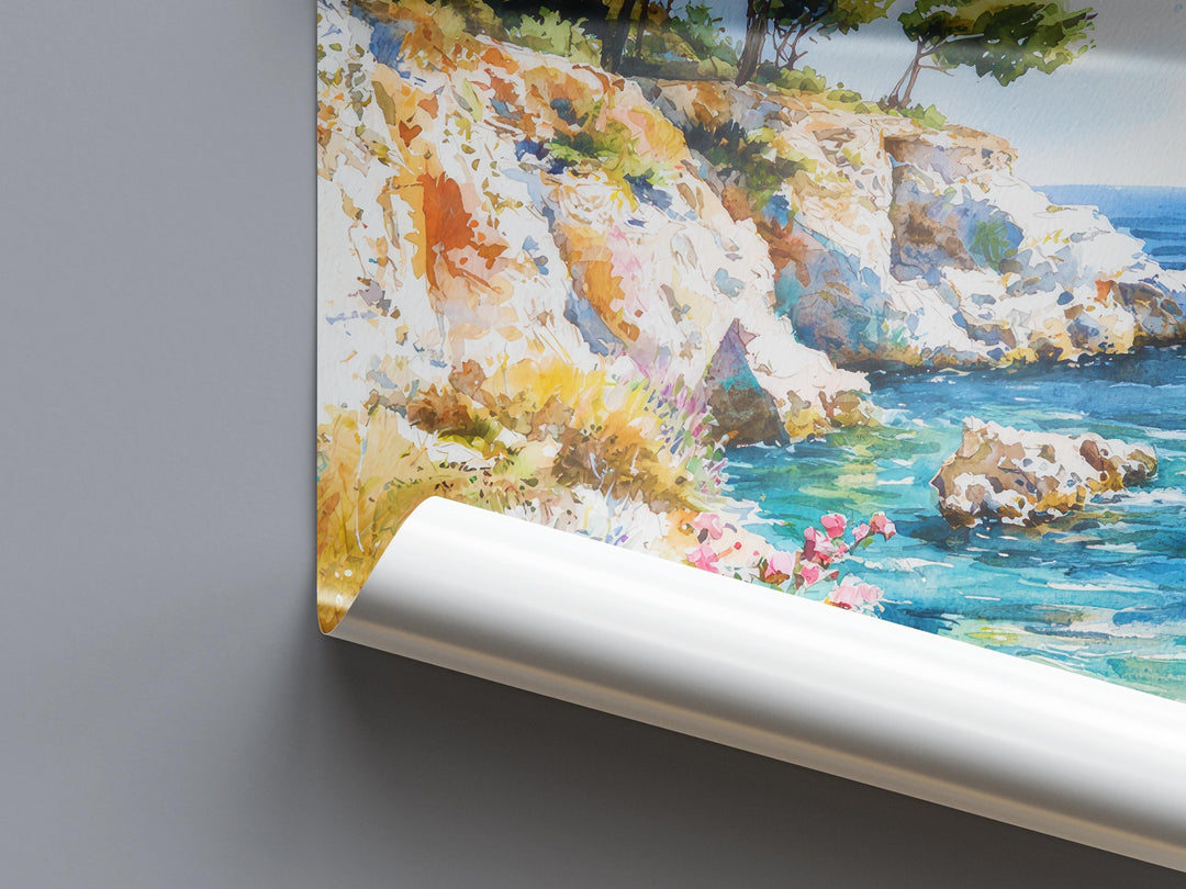 Halkidiki Watercolor Poster Wall Art Halkidiki Wall Hanging Home Décor Halkidiki Gift Art Lovers Greece Wall Art