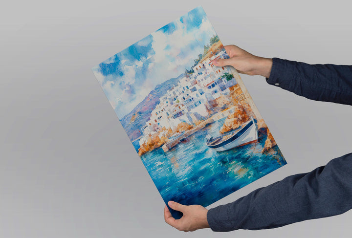 Naxos Watercolor Poster Wall Art Naxos Wall Hanging Home Décor Naxos Gift Art Lovers Greece Wall Art