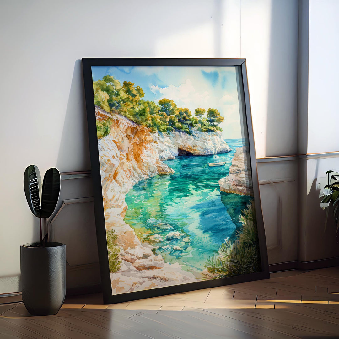 Paxos Watercolor Poster Wall Art Paxos Wall Hanging Home Décor Paxos Gift Art Lovers Greece Wall Art