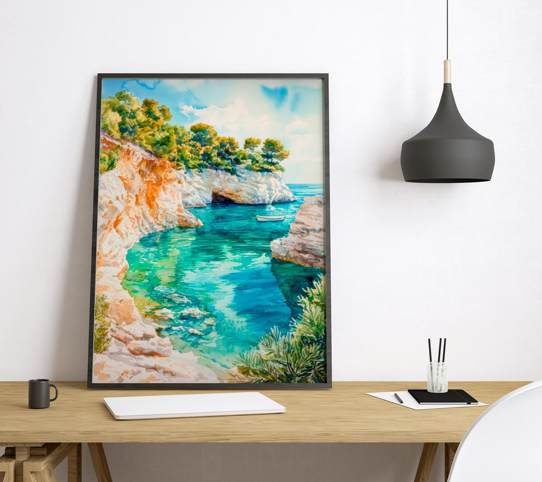 Paxos Watercolor Poster Wall Art Paxos Wall Hanging Home Décor Paxos Gift Art Lovers Greece Wall Art