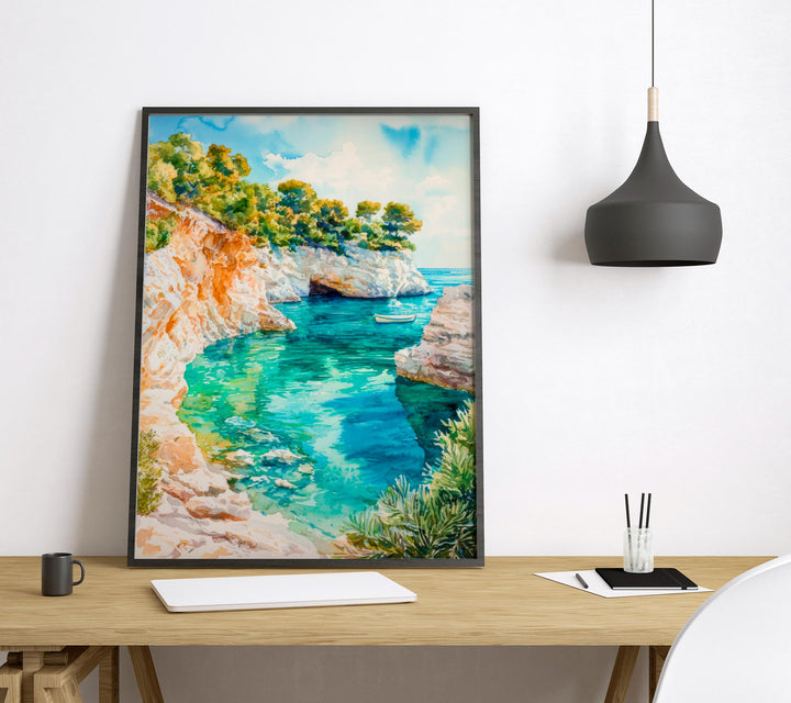 Paxos Watercolor Poster Wall Art Paxos Wall Hanging Home Décor Paxos Gift Art Lovers Greece Wall Art