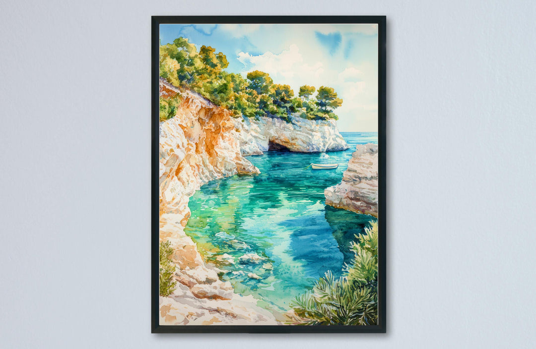 Paxos Watercolor Poster Wall Art Paxos Wall Hanging Home Décor Paxos Gift Art Lovers Greece Wall Art