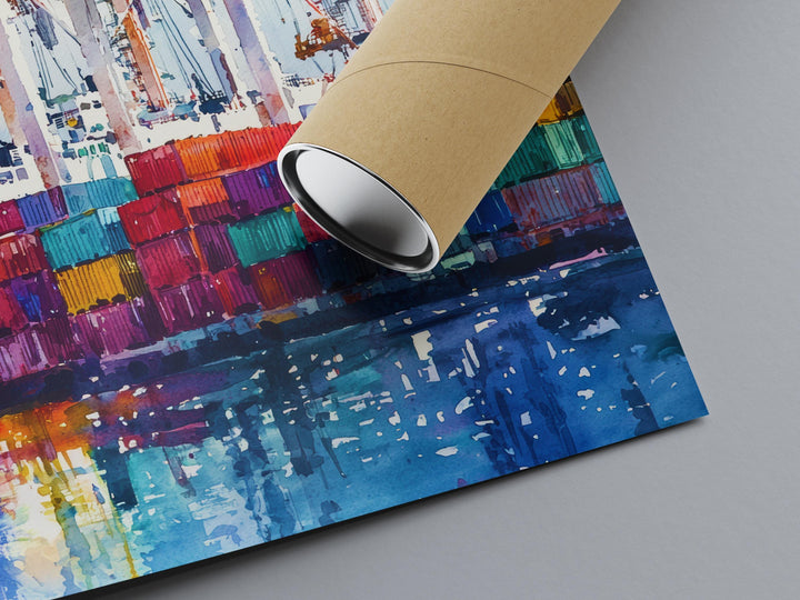 Oakland Watercolor Poster Wall Art Oakland Wall Hanging Home Décor Oakland Gift Art Lovers United States Wall Art