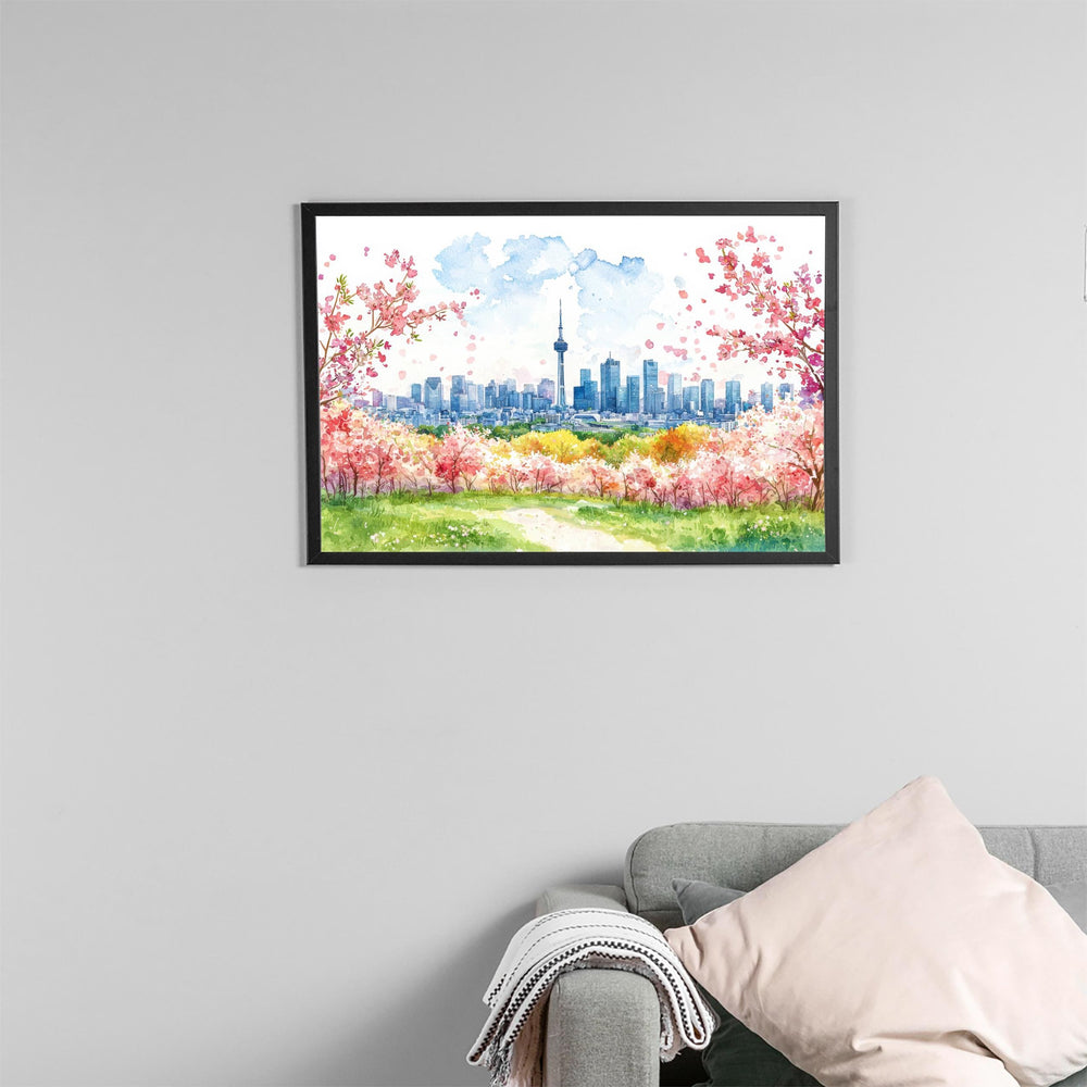 Seoul Watercolor Poster Landscape Wall Art Seoul Wall Hanging Home Décor Seoul Gift Art Lovers South Korea Wall Art