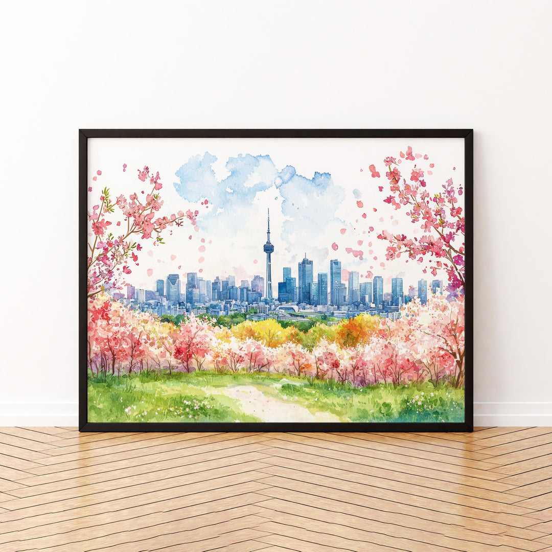 Seoul Watercolor Poster Landscape Wall Art Seoul Wall Hanging Home Décor Seoul Gift Art Lovers South Korea Wall Art