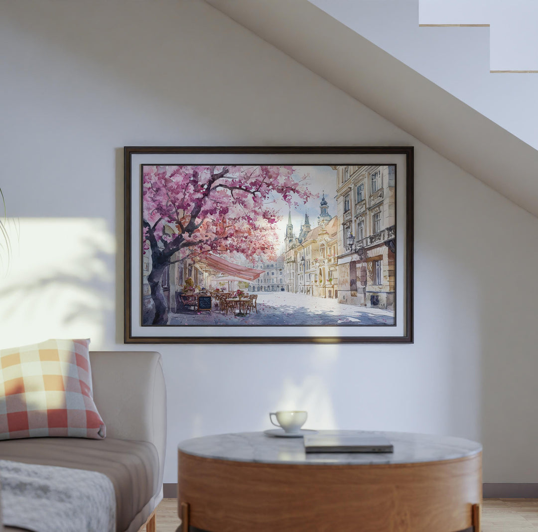 Vienna Watercolor Poster Landscape Wall Art Vienna Wall Hanging Home Décor Vienna Gift Art Lovers Austria Wall Art
