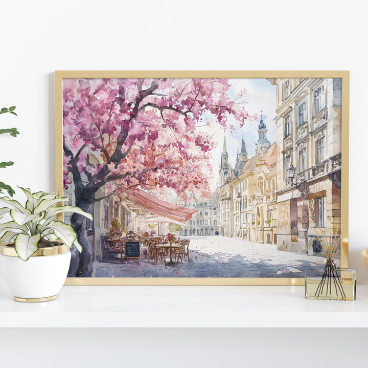 Vienna Watercolor Poster Landscape Wall Art Vienna Wall Hanging Home Décor Vienna Gift Art Lovers Austria Wall Art