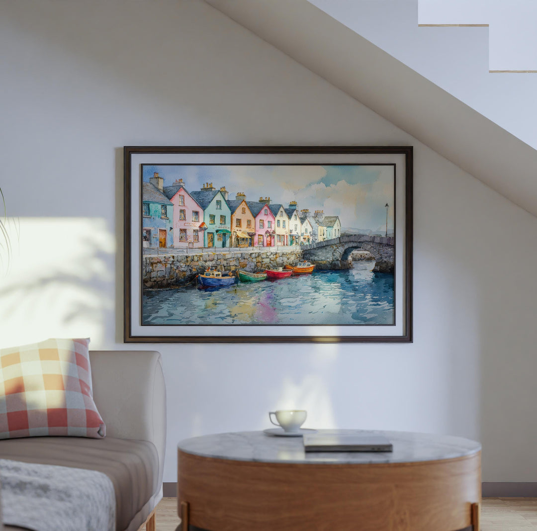 Galway Watercolor Poster Landscape Wall Art Galway Wall Hanging Home Décor Galway Gift Art Lovers Ireland Wall Art