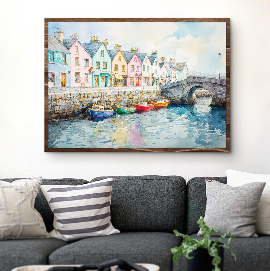 Galway Watercolor Poster Landscape Wall Art Galway Wall Hanging Home Décor Galway Gift Art Lovers Ireland Wall Art