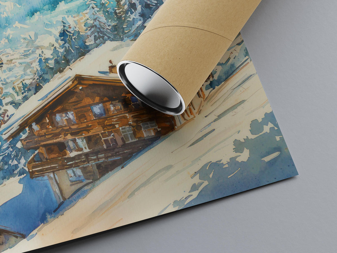 Verbier Watercolor Poster Wall Art Verbier Wall Hanging Home Décor Verbier Gift Art Lovers Switzerland Wall Art