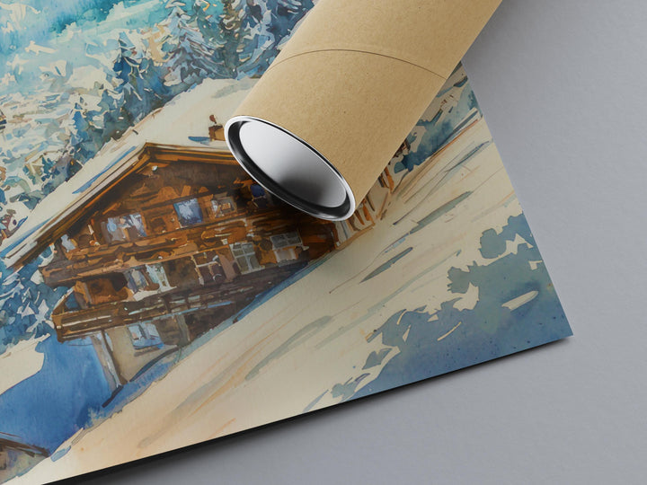 Verbier Watercolor Poster Wall Art Verbier Wall Hanging Home Décor Verbier Gift Art Lovers Switzerland Wall Art