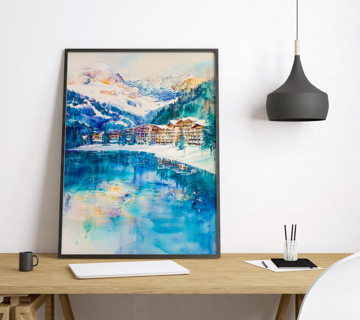 Tignes Watercolor Poster Wall Art Tignes Wall Hanging Home Décor Tignes Gift Art Lovers France Wall Art