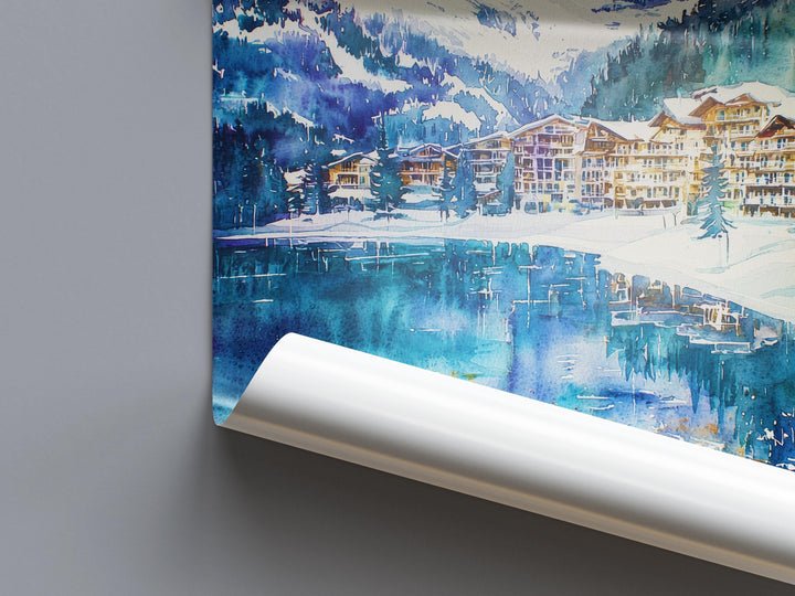 Tignes Watercolor Poster Wall Art Tignes Wall Hanging Home Décor Tignes Gift Art Lovers France Wall Art