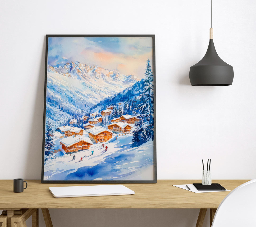 St. Anton Watercolor Poster Wall Art St. Anton Wall Hanging Home Décor St. Anton Gift Art Lovers Austria Wall Art