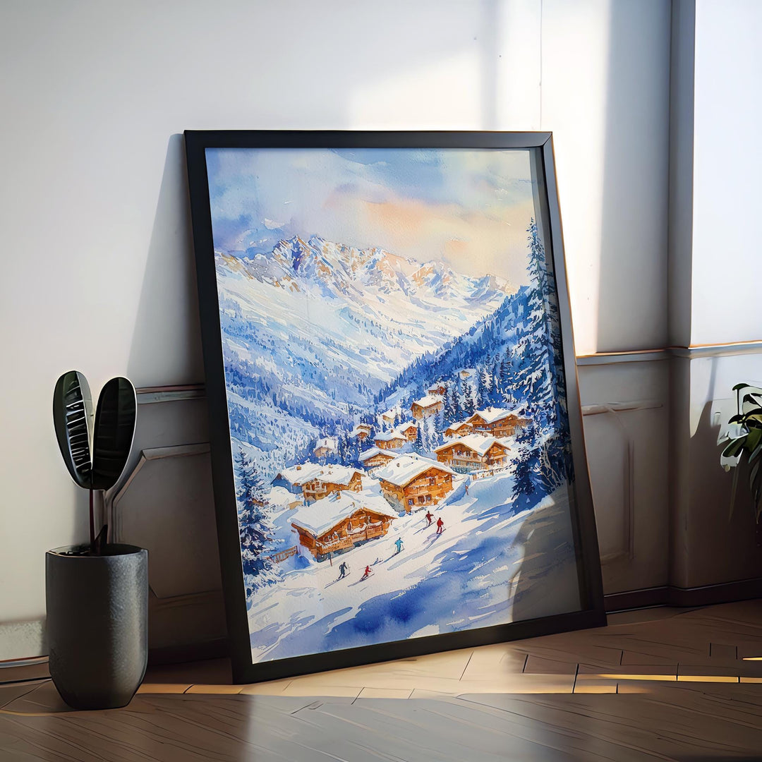 St. Anton Watercolor Poster Wall Art St. Anton Wall Hanging Home Décor St. Anton Gift Art Lovers Austria Wall Art