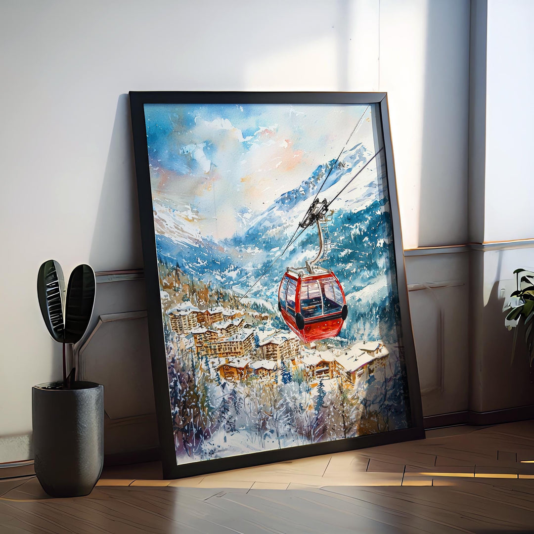 Serre Chevalier Watercolor Poster Wall Art Serre Chevalier Wall Hanging Home Décor Serre Chevalier Gift Art Lovers France Wall Art