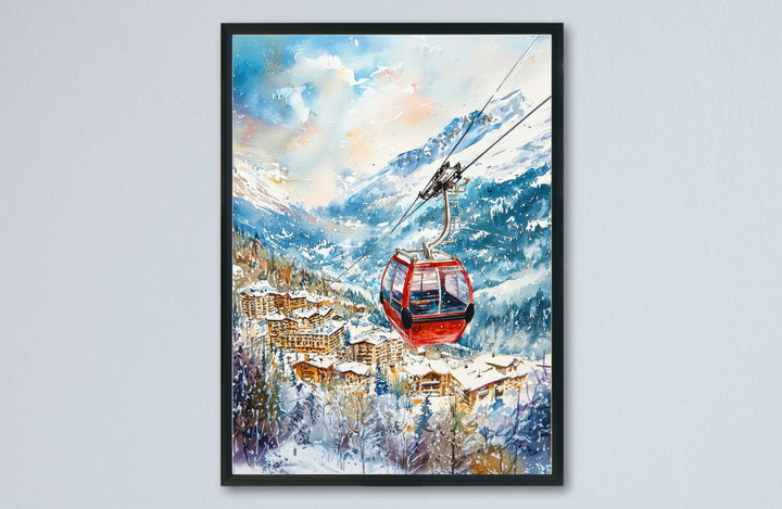 Serre Chevalier Watercolor Poster Wall Art Serre Chevalier Wall Hanging Home Décor Serre Chevalier Gift Art Lovers France Wall Art