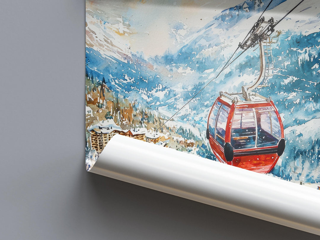 Serre Chevalier Watercolor Poster Wall Art Serre Chevalier Wall Hanging Home Décor Serre Chevalier Gift Art Lovers France Wall Art