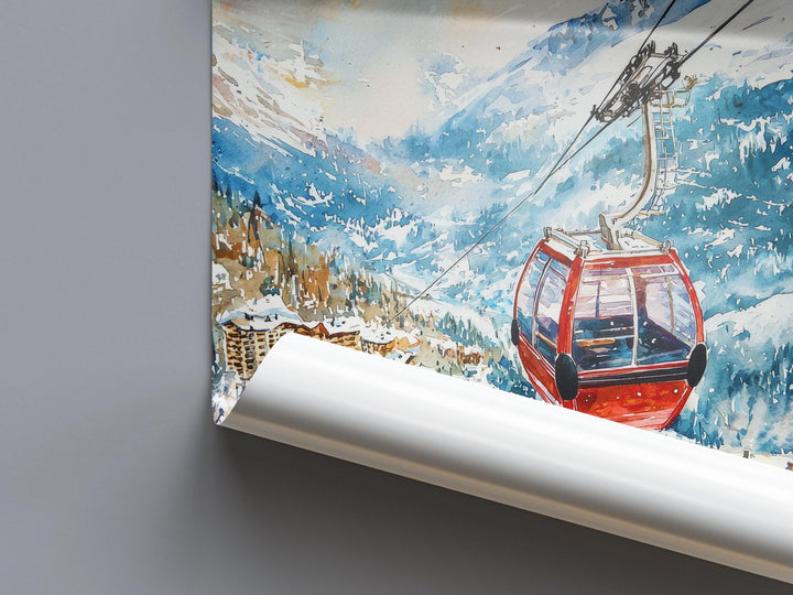 Serre Chevalier Watercolor Poster Wall Art Serre Chevalier Wall Hanging Home Décor Serre Chevalier Gift Art Lovers France Wall Art