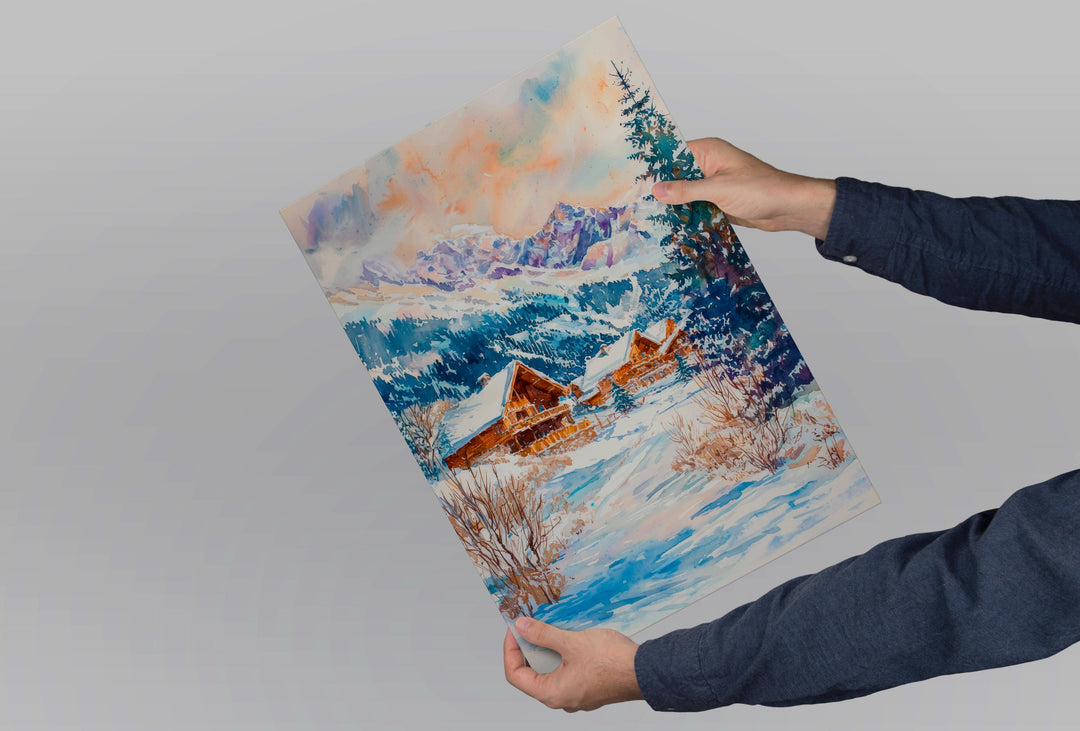 Meribel Watercolor Poster Wall Art Meribel Wall Hanging Home Décor Meribel Gift Art Lovers France Wall Art