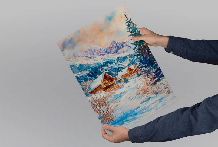 Meribel Watercolor Poster Wall Art Meribel Wall Hanging Home Décor Meribel Gift Art Lovers France Wall Art