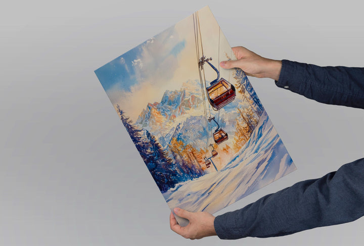 La Plagne Watercolor Poster Wall Art La Plagne Wall Hanging Home Décor La Plagne Gift Art Lovers France Wall Art