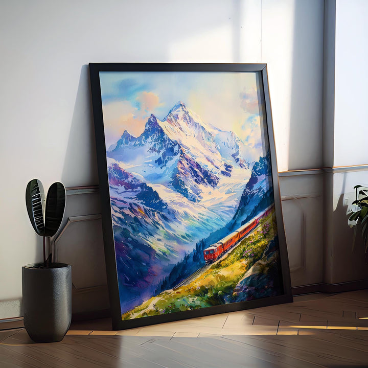 Jungfrau Watercolor Poster Wall Art Jungfrau Wall Hanging Home Décor Jungfrau Gift Art Lovers Switzerland Wall Art