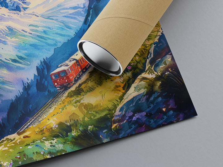 Jungfrau Watercolor Poster Wall Art Jungfrau Wall Hanging Home Décor Jungfrau Gift Art Lovers Switzerland Wall Art