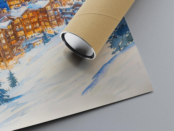 Avoriaz Watercolor Poster Wall Art Avoriaz Wall Hanging Home Décor Avoriaz Gift Art Lovers France Wall Art