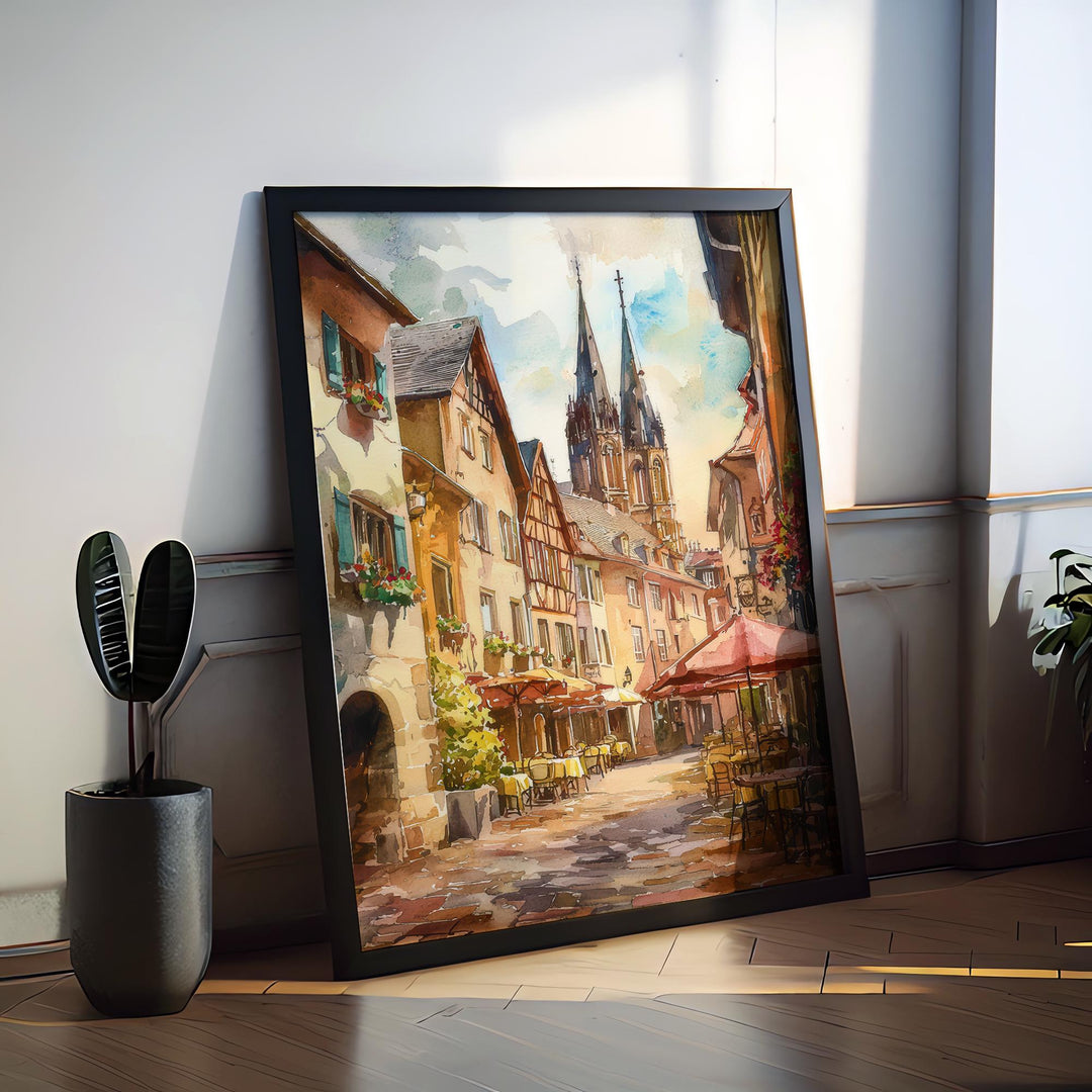 Mainz Watercolor Poster Wall Art Mainz Wall Hanging Home Décor Mainz Gift Art Lovers Germany Wall Art