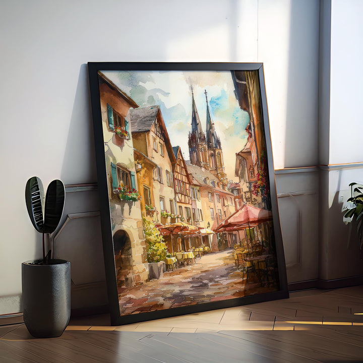 Mainz Watercolor Poster Wall Art Mainz Wall Hanging Home Décor Mainz Gift Art Lovers Germany Wall Art